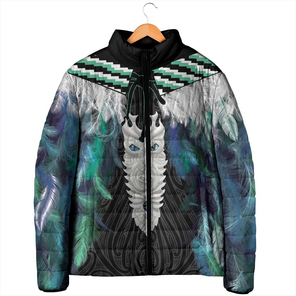 Aotearoa Korowai Motif Padded Jacket Maori Tane Poutama LT14 - Polynesian Pride