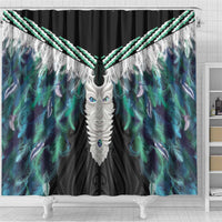 Aotearoa Korowai Motif Shower Curtain Maori Tane Poutama