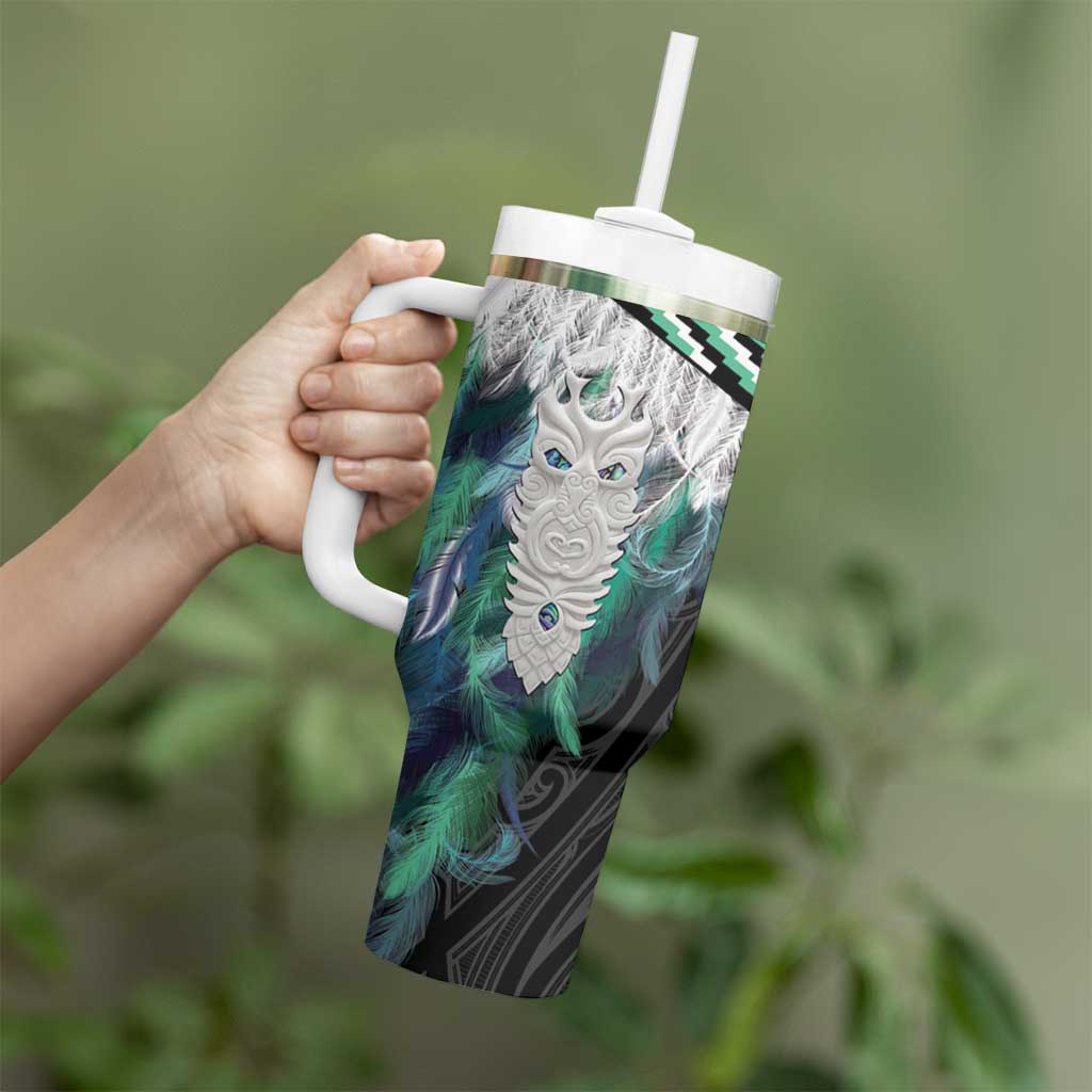Aotearoa Korowai Motif Tumbler With Handle Maori Tane Poutama