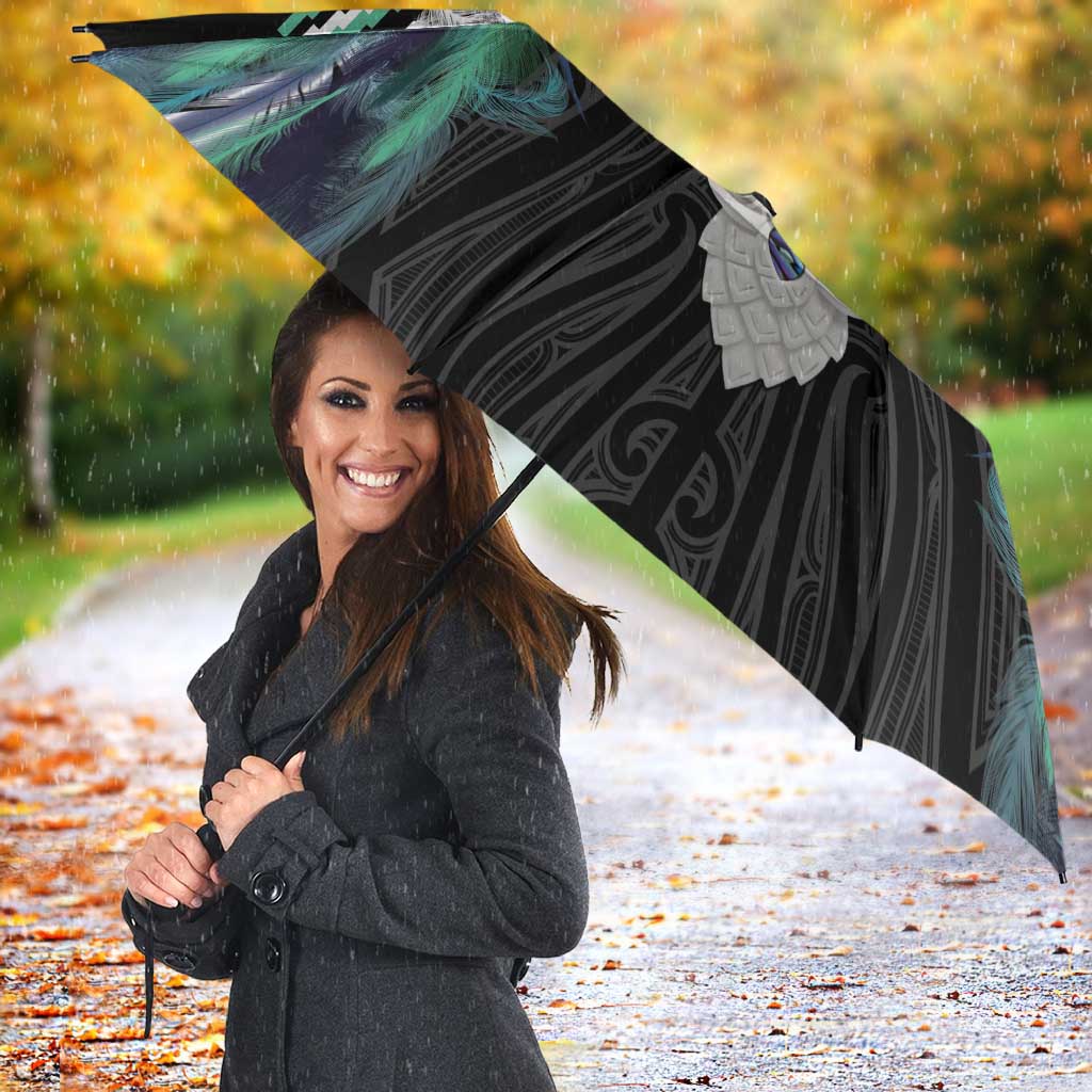 Aotearoa Korowai Motif Umbrella Maori Tane Poutama - Polynesian Pride