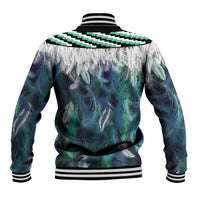 Aotearoa Korowai Motif Baseball Jacket Maori Koru Poutama LT14 - Polynesian Pride