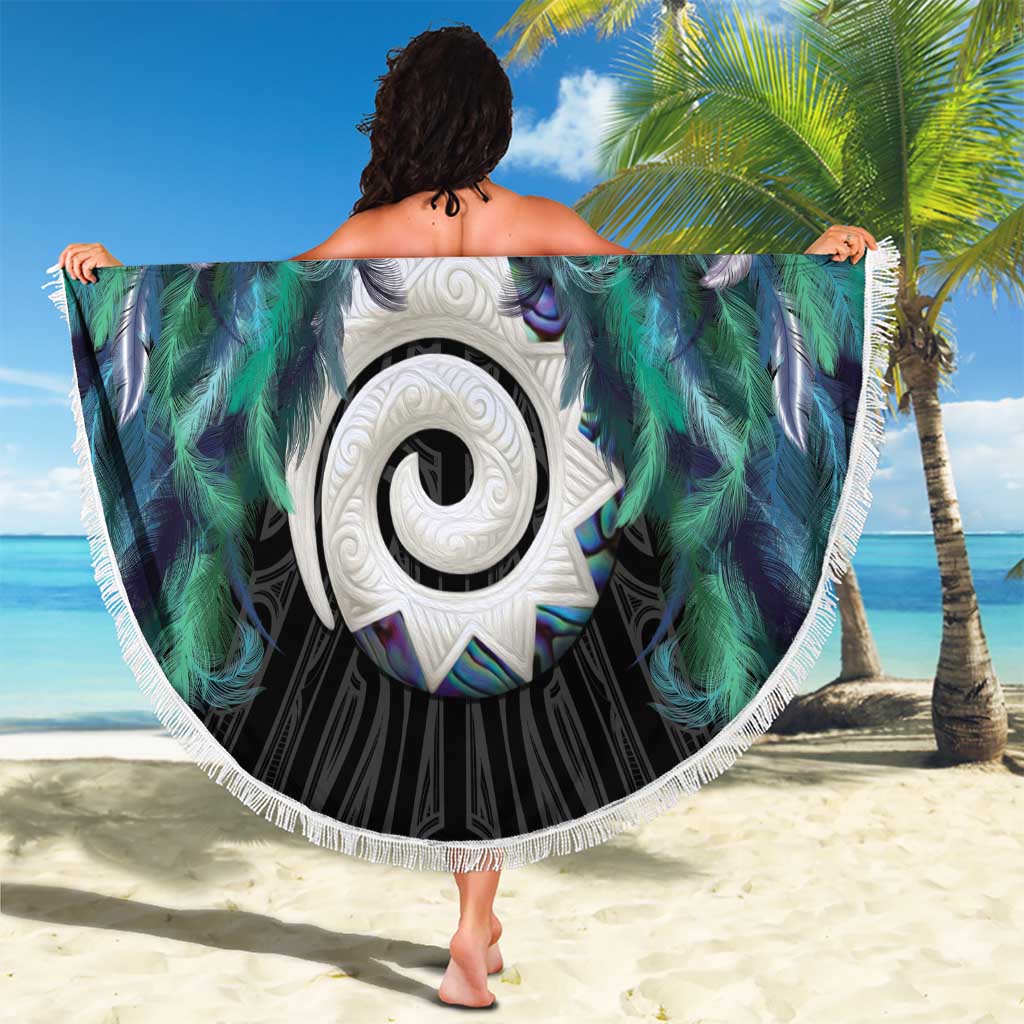 Aotearoa Korowai Motif Beach Blanket Maori Koru Poutama LT14 - Polynesian Pride