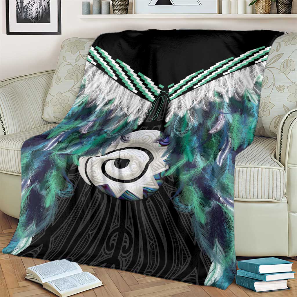 Aotearoa Korowai Motif Blanket Maori Koru Poutama LT14 - Polynesian Pride