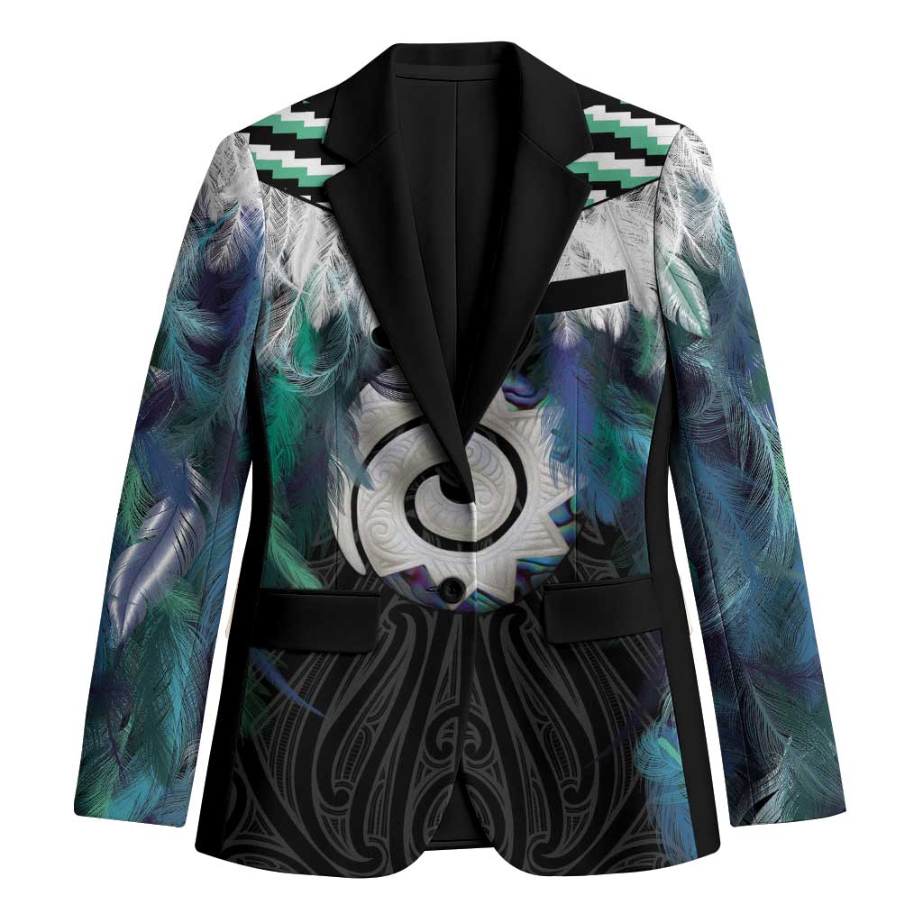 Aotearoa Korowai Motif Blazer Maori Koru Poutama - Polynesian Pride