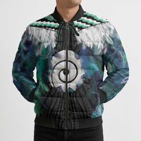 Aotearoa Korowai Motif Bomber Puffer Jacket Maori Koru Poutama - Polynesian Pride