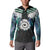 Aotearoa Korowai Motif Button Sweatshirt Maori Koru Poutama