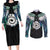 Aotearoa Korowai Motif Couples Matching Long Sleeve Bodycon Dress and Long Sleeve Button Shirt Maori Koru Poutama