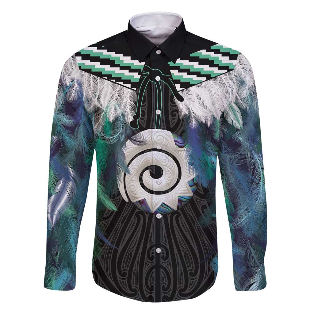 Aotearoa Korowai Motif Family Matching Mermaid Dress and Hawaiian Shirt Maori Koru Poutama