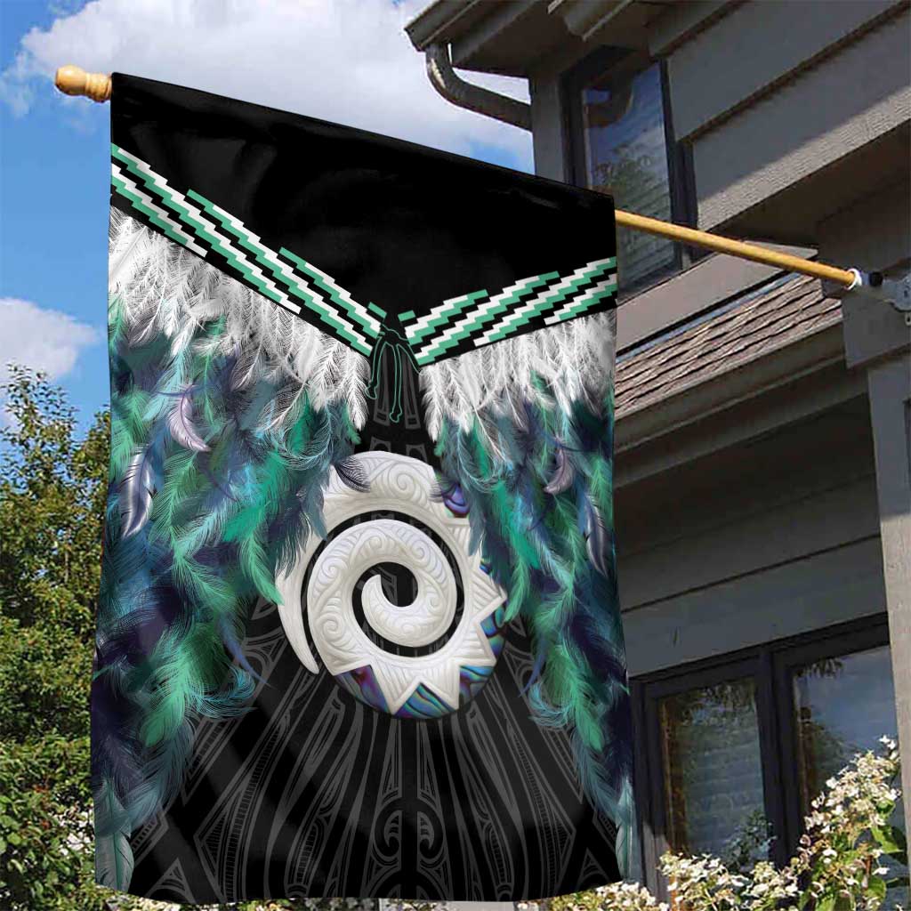 Aotearoa Korowai Motif Garden Flag Maori Koru Poutama