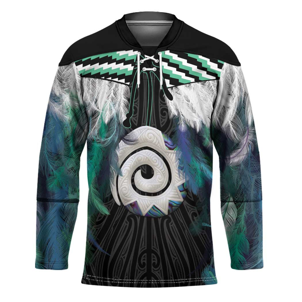 Aotearoa Korowai Motif Hockey Jersey Maori Koru Poutama - Polynesian Pride