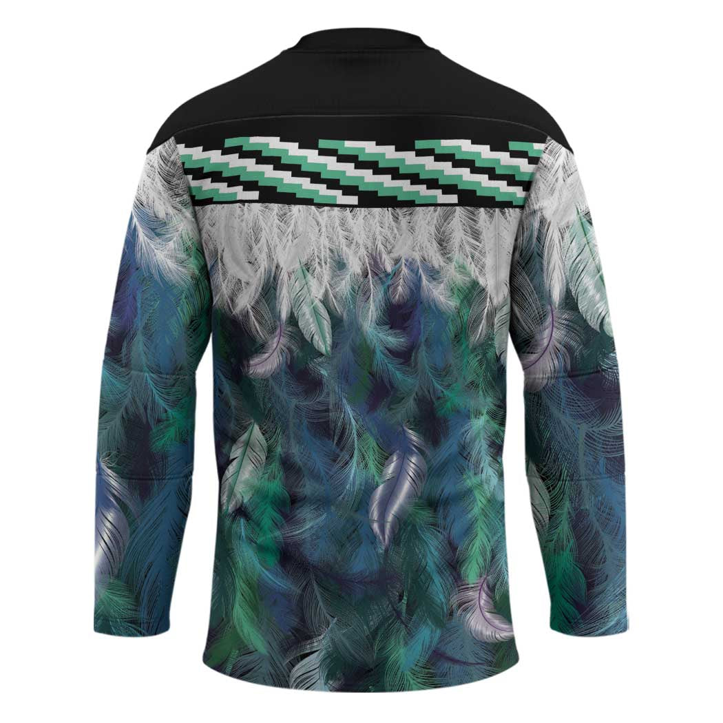 Aotearoa Korowai Motif Hockey Jersey Maori Koru Poutama - Polynesian Pride