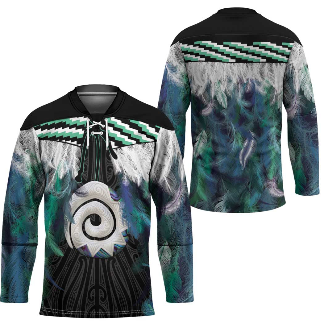 Aotearoa Korowai Motif Hockey Jersey Maori Koru Poutama - Polynesian Pride