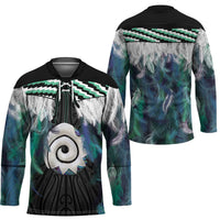 Aotearoa Korowai Motif Hockey Jersey Maori Koru Poutama - Polynesian Pride