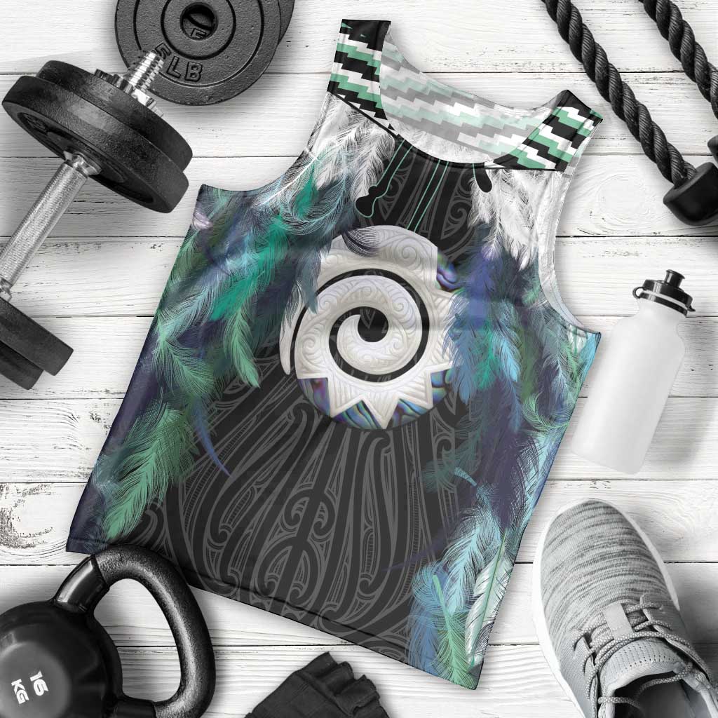 Aotearoa Korowai Motif Men Tank Top Maori Koru Poutama LT14 - Polynesian Pride