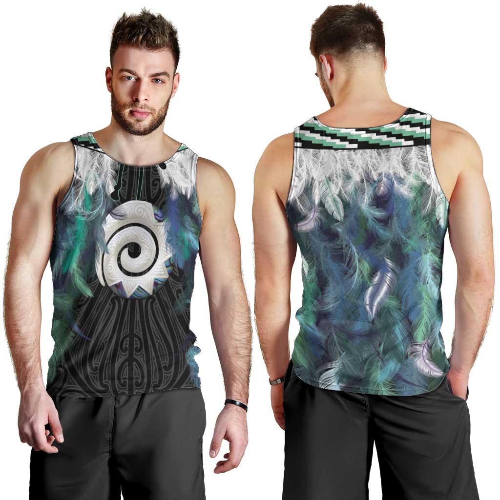 Aotearoa Korowai Motif Men Tank Top Maori Koru Poutama LT14 - Polynesian Pride