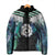 Aotearoa Korowai Motif Padded Jacket Maori Koru Poutama - Polynesian Pride