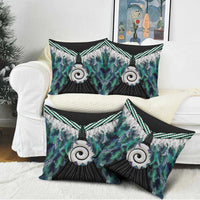 Aotearoa Korowai Motif Pillow Cover Maori Koru Poutama - Polynesian Pride