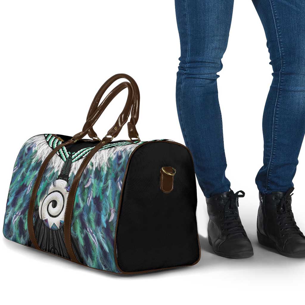 Aotearoa Korowai Motif Travel Bag Maori Koru Poutama - Polynesian Pride