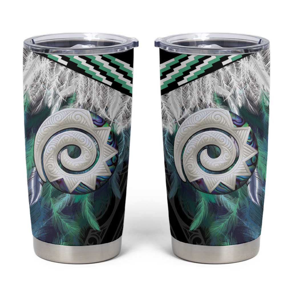 Aotearoa Korowai Motif Tumbler Cup Maori Koru Poutama