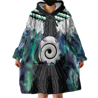 Aotearoa Korowai Motif Wearable Blanket Hoodie Maori Koru Poutama LT14 - Polynesian Pride