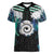 Aotearoa Korowai Motif Women V-Neck T-Shirt Maori Koru Poutama