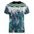 Aotearoa Korowai Motif Women V-Neck T-Shirt Maori Koru Poutama