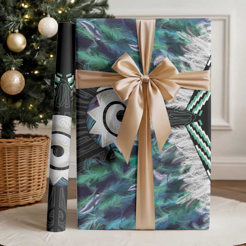 Aotearoa Korowai Motif Wrapping Paper Maori Koru Poutama - Polynesian Pride