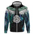 Aotearoa Korowai Motif Zip Hoodie Maori Koru Poutama