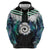 Aotearoa Korowai Motif Zip Hoodie Maori Koru Poutama