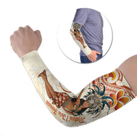 Heiva i Tahiti Arm Sleeves Ori Tahitian Dance Tiare Maori LT14 Set of 2 Beige - Polynesian Pride