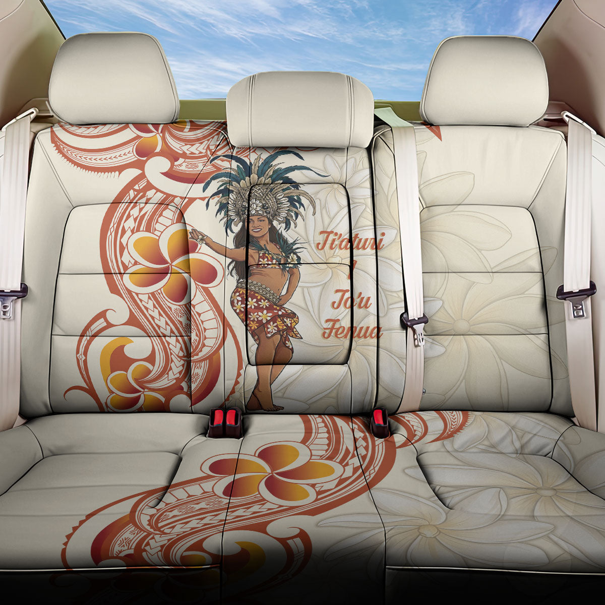 Heiva i Tahiti Back Car Seat Cover Ori Tahitian Dance Tiare Maori