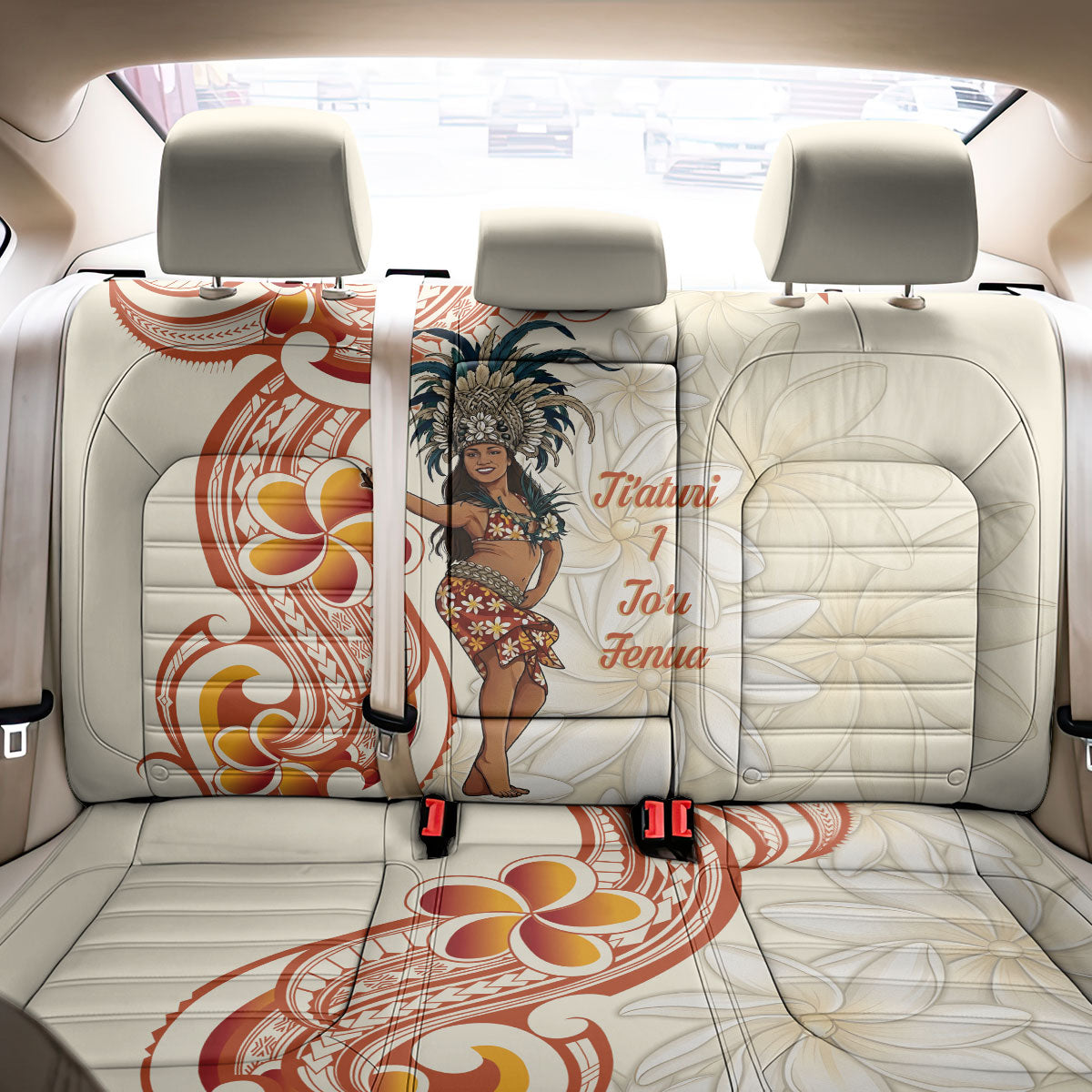 Heiva i Tahiti Back Car Seat Cover Ori Tahitian Dance Tiare Maori LT14 - Polynesian Pride