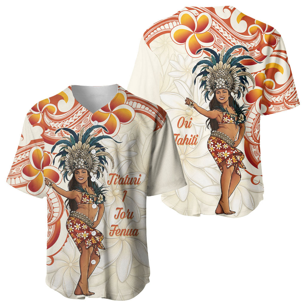 Heiva i Tahiti Baseball Jersey Ori Tahitian Dance Tiare Maori LT14 - Polynesian Pride