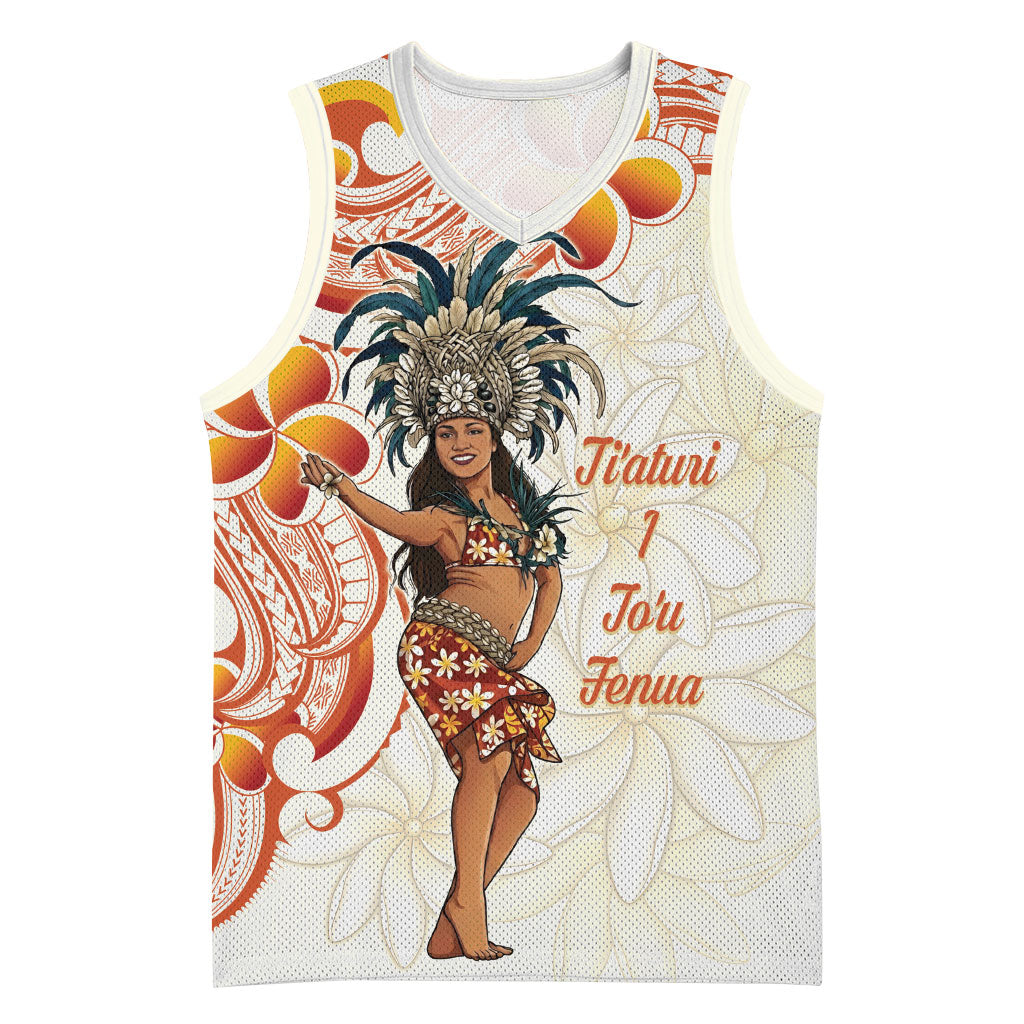 Heiva i Tahiti Basketball Jersey Ori Tahitian Dance Tiare Maori