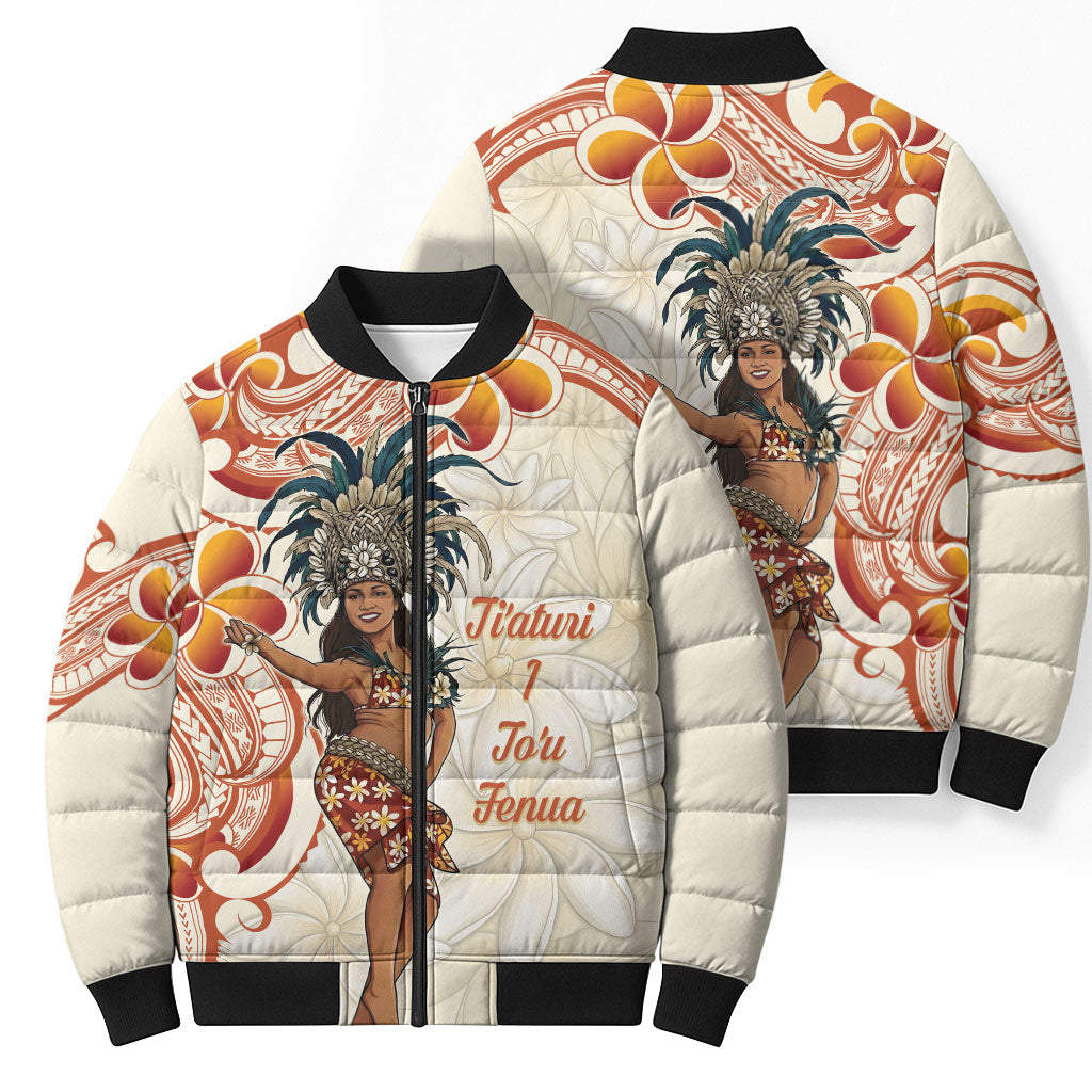 Heiva i Tahiti Bomber Puffer Jacket Ori Tahitian Dance Tiare Maori LT14 - Polynesian Pride