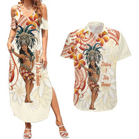 Heiva i Tahiti Couples Matching Summer Maxi Dress and Hawaiian Shirt Ori Tahitian Dance Tiare Maori