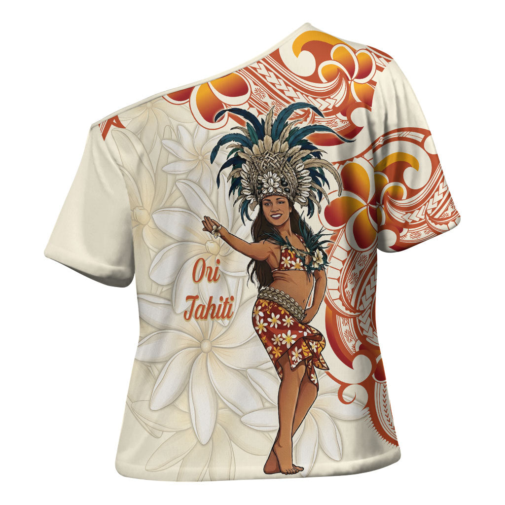 Heiva i Tahiti Cross Shoulder Shirt Ori Tahitian Dance Tiare Maori LT14 - Polynesian Pride