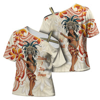 Heiva i Tahiti Cross Shoulder Shirt Ori Tahitian Dance Tiare Maori LT14 - Polynesian Pride