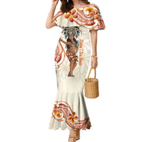Heiva i Tahiti Family Matching Mermaid Dress and Hawaiian Shirt Ori Tahitian Dance Tiare Maori