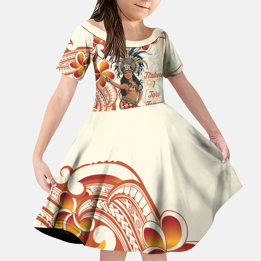 Heiva i Tahiti Family Matching Off Shoulder Maxi Dress and Hawaiian Shirt Ori Tahitian Dance Tiare Maori