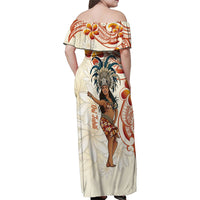 Heiva i Tahiti Family Matching Off Shoulder Maxi Dress and Hawaiian Shirt Ori Tahitian Dance Tiare Maori