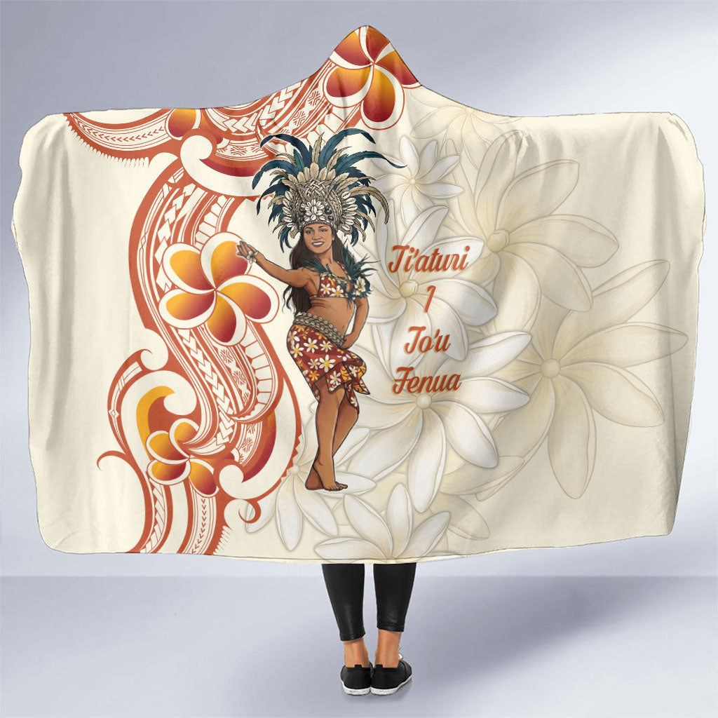 Heiva i Tahiti Hooded Blanket Ori Tahitian Dance Tiare Maori