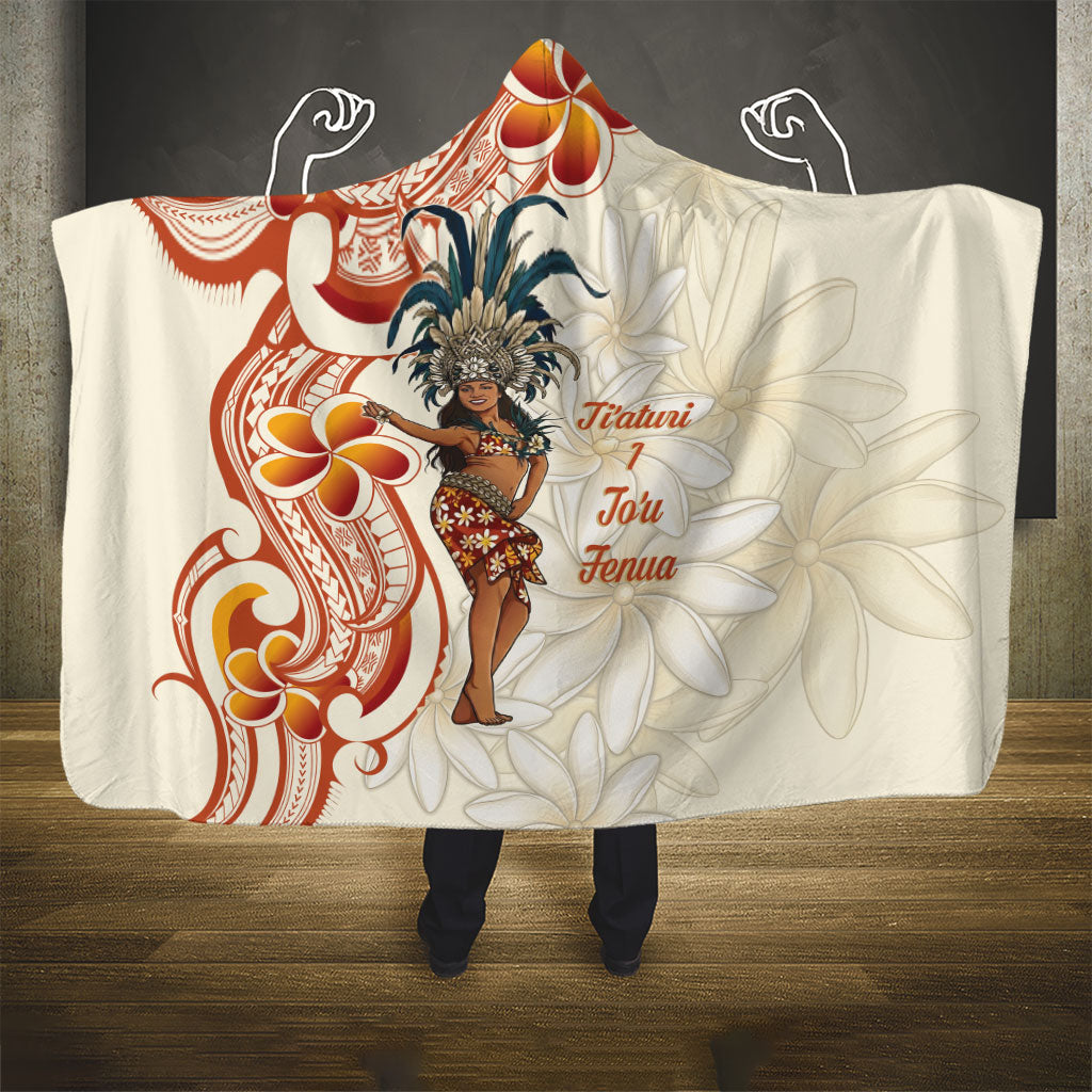 Heiva i Tahiti Hooded Blanket Ori Tahitian Dance Tiare Maori LT14 - Polynesian Pride