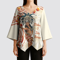 Heiva i Tahiti Kimono Sleeve Blouse Ori Tahitian Dance Tiare Maori LT14 - Polynesian Pride
