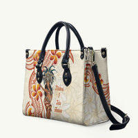 Heiva i Tahiti Leather Bag Ori Tahitian Dance Tiare Maori LT14 Beige - Polynesian Pride