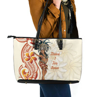 Heiva i Tahiti Leather Tote Bag Ori Tahitian Dance Tiare Maori LT14 - Polynesian Pride