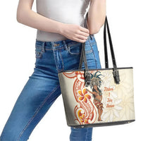 Heiva i Tahiti Leather Tote Bag Ori Tahitian Dance Tiare Maori LT14 - Polynesian Pride