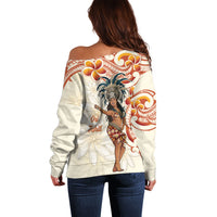 Heiva i Tahiti Off Shoulder Sweater Ori Tahitian Dance Tiare Maori LT14 - Polynesian Pride