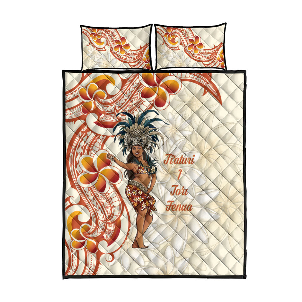 Heiva i Tahiti Quilt Bed Set Ori Tahitian Dance Tiare Maori