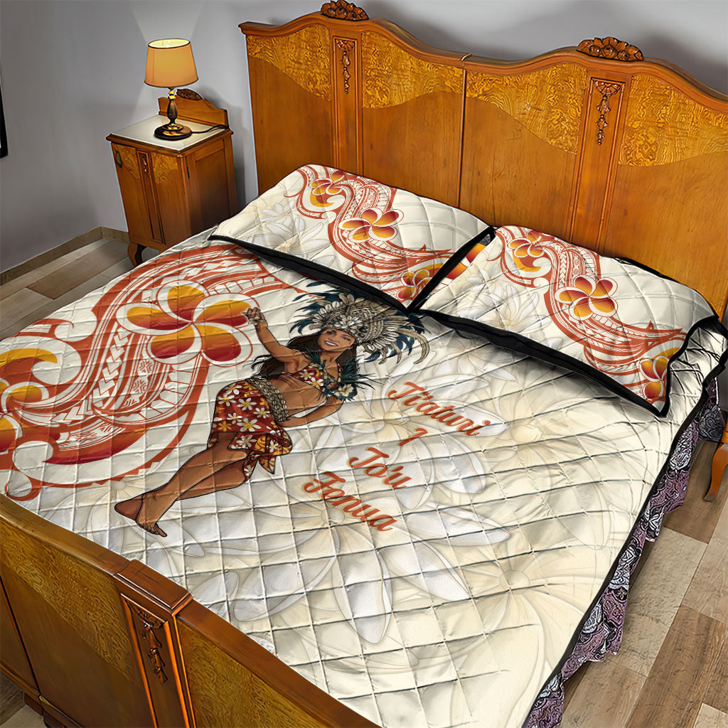 Heiva i Tahiti Quilt Bed Set Ori Tahitian Dance Tiare Maori